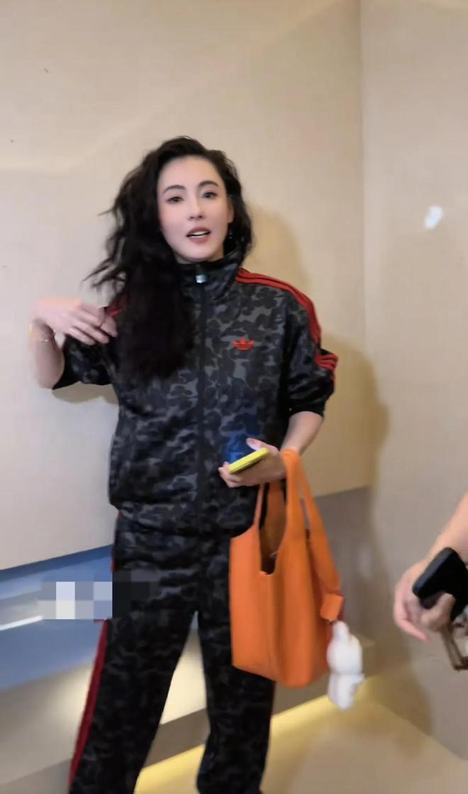 张柏芝参加完汽车品牌活动后下班换运动服披头发个子比较矮(图11)