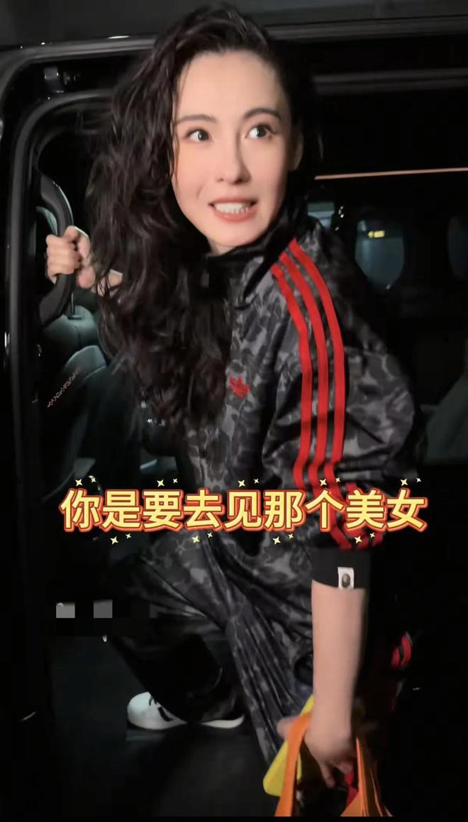 张柏芝参加完汽车品牌活动后下班换运动服披头发个子比较矮(图14)